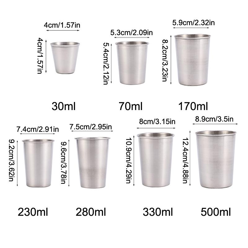Outdoor Stainless Steel Water Cup Hiking Camping Picnic BBQ Beer Cups Coffee Cup Portable Travel Drinkware Wine Cup Beer Glass