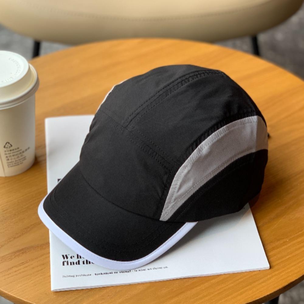 5 Panel Short Brim Waterproof Quick Dry Cap - Vintage Mesh Plain Outdoor Hat, for Men Women Running Camping