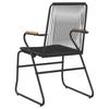 Vidaxl Krzesła Ogrodowe, 2 Szt., Czarne, 58X59X85,5 Cm, Rattan Pvc