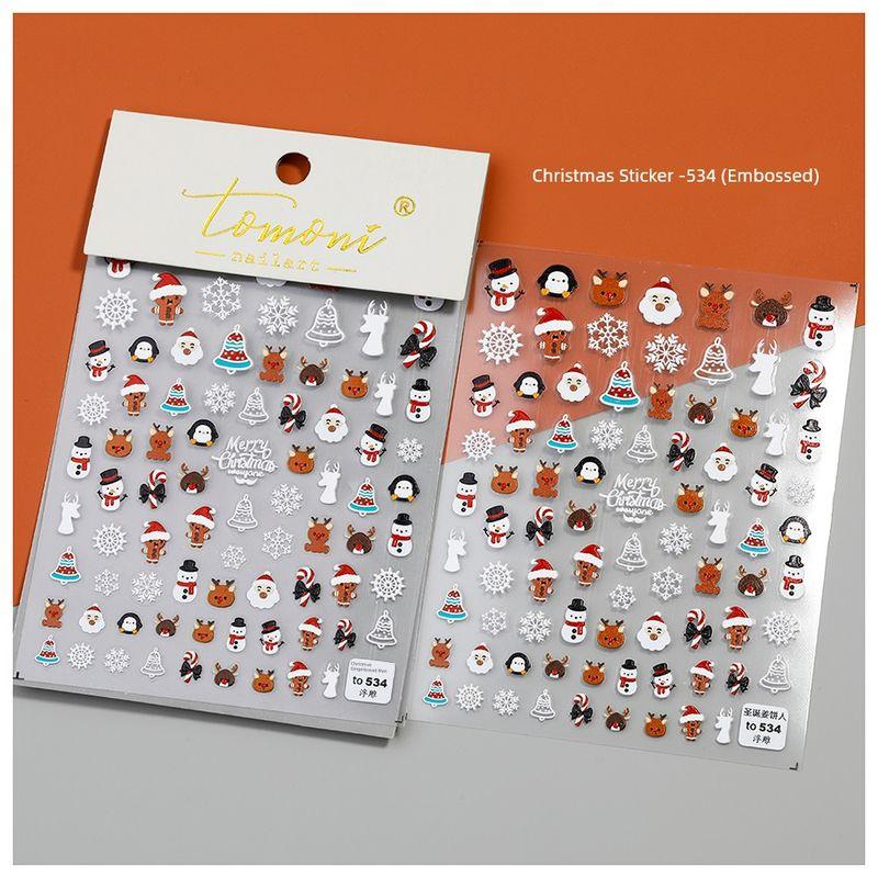 

Tomoni Bright Crystal Nail Art Stickers Best Selling Stationery Children s Nail Stickers Christmas Snowflake Stickers Nail Art Auxiliary Stickers Christmas Sticker-to534 (Embossed)