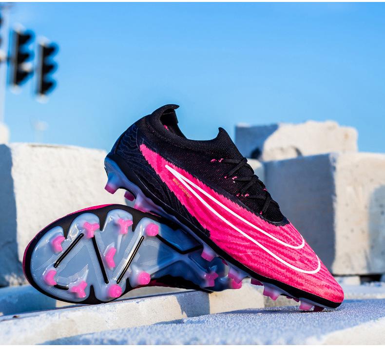 

Foreign trade men s and women s football shoes popular long nails outdoor sports non-slip game training spot straight hair football shoes 45