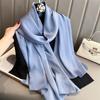 Luxury Brand Summer Solid Pure Silk Scarf Women Long Large Size Soft Wrap and Shawls Bandana Beach Hijab Head Female Foulard
