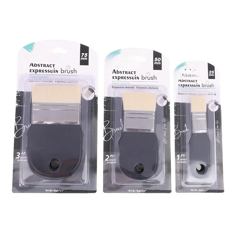 1 buc Pensulă cu peri duri din nailon, Stilou pentru pictură, Artă, Guașă, Acuarelă, Zonă mare, Vopsea în ulei, Acrilic, Pensulă de perete, Perie de curățare pentru grătar