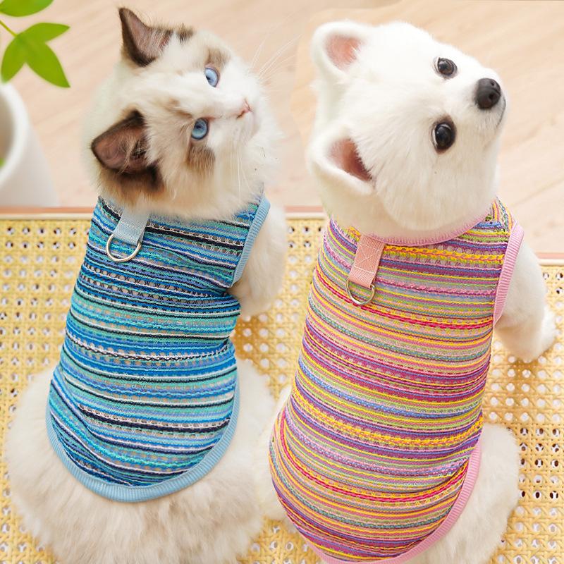 Spring and Summer Cat Vests Dog Pet Clothing Cat Pet Clothes Big Dogs Golden Retrievers Sun Protection