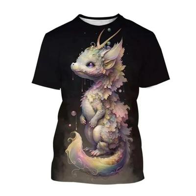 3D Cool Dragon Printed T Shirt Children Fashion Streetwear Tee Shirts For Men Unisex Harajuku Short Sleeves Cute Clothes Top