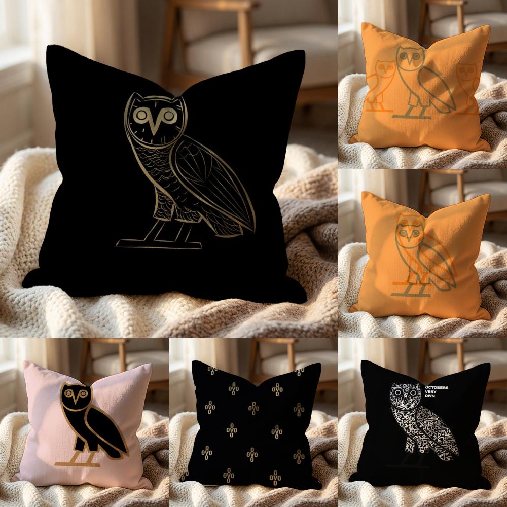 Luxury Drake O-O-OvO O-OWLS Cushion Cover Multi-Scene Pillow Cover for Home & Car - Reversible, Soft & Durable for Daily Use