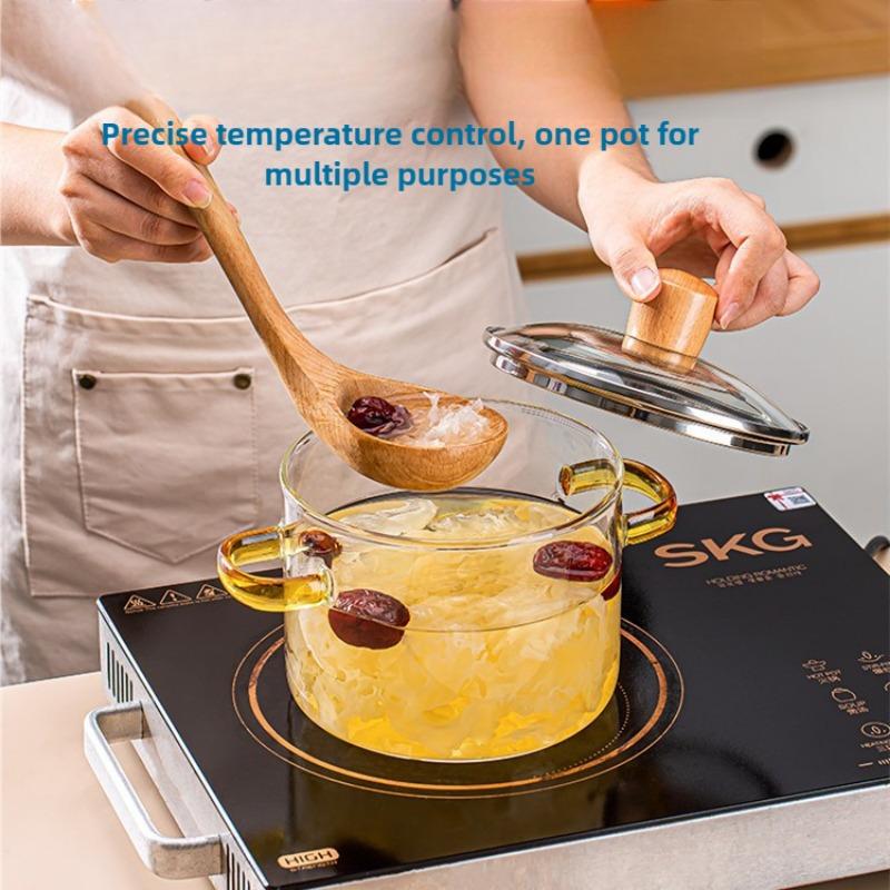 Transparent Glass Soup Pot Large Capacity Soup Pot High Borosilicate Glass Pot Electric Ceramic Oven Special Pot Kitchen Tools