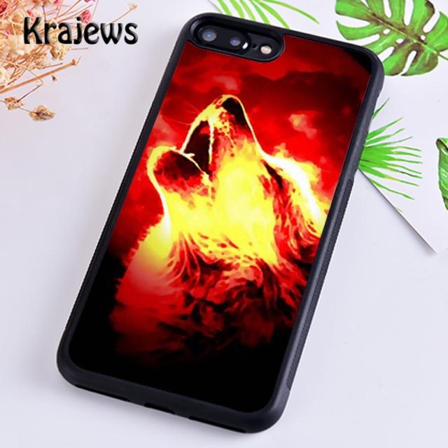

Krajews Animal Wolf Roar Phone Case Cover For iPhone 17 Air 16 15 14 plus 12 13 pro max coque Shell Fundas iPhone 16plus