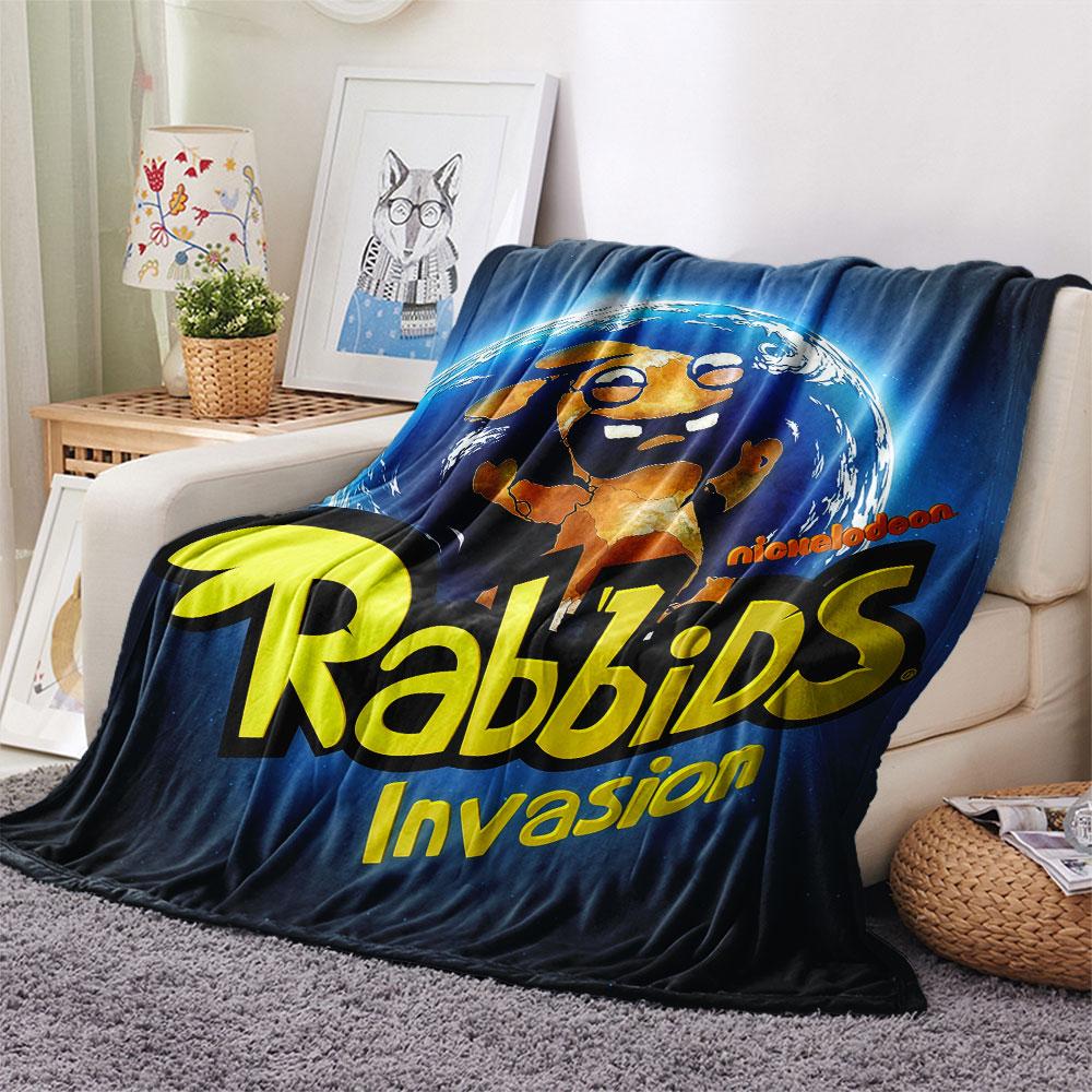 1PC Rabbids Invasion Fantasy Blanket, High Quality Comfortable for All Seasons, Home Decor, Warmth and Comfort