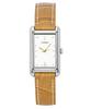 Casio Orologio da Donna Analogico con Cinturino in Pelle Quadrante Bianco Movimento al Quarzo LTP-B171L-7A2