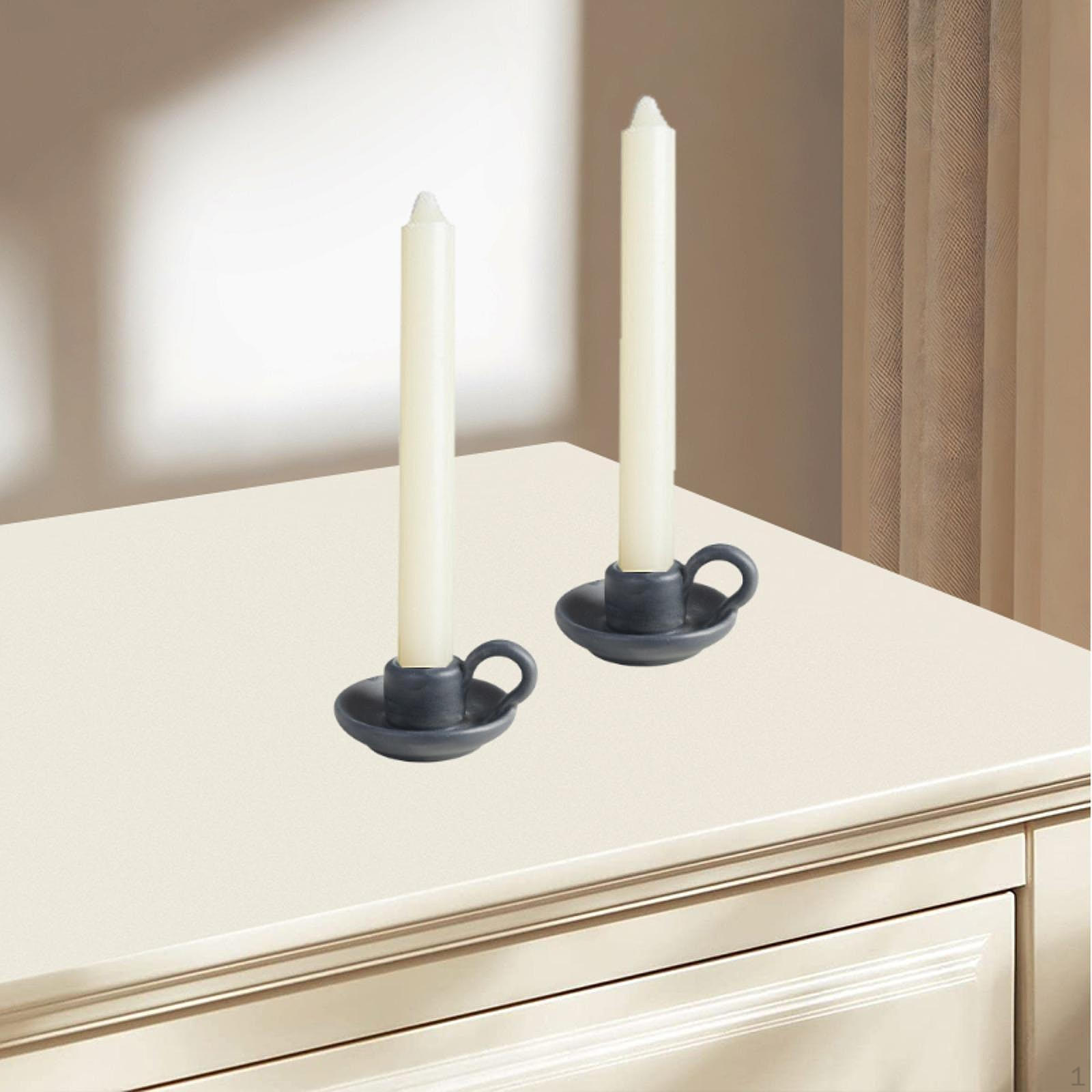 

2 шт. Керамические подсвечники Подсвечники Фотореквизит Элегантные декоративные подсвечники