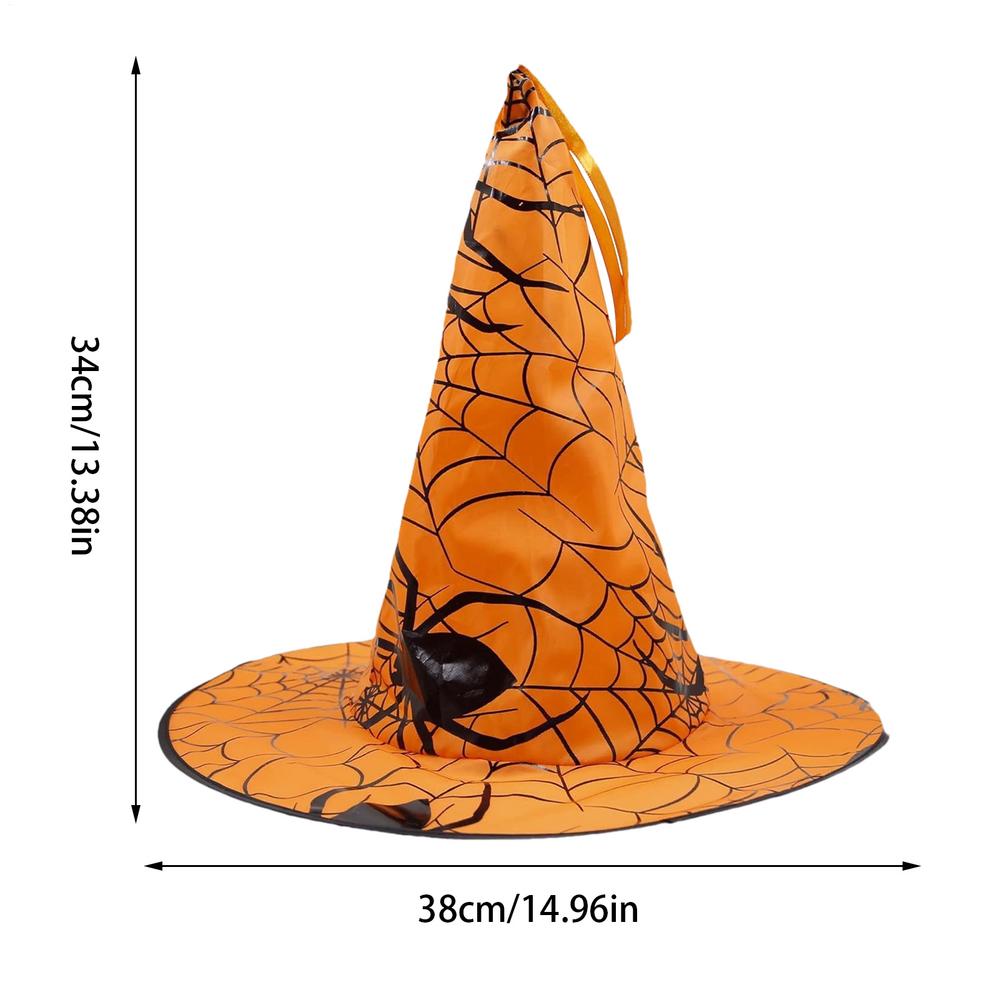 Witch Hat Halloween Hat Decoration Props for Adults Children Cosplay Witch Spider Headwear Witch Halloween Decoration