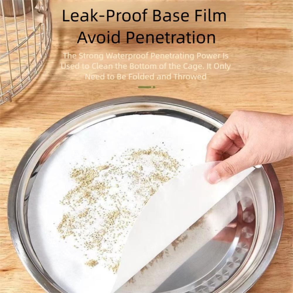 100PCS New Disposable Bird Manure Cleaning Pad Non-woven Fabric Round Square Cage Pad Paper Absorbent Parrot Cage Mat Pet Supply