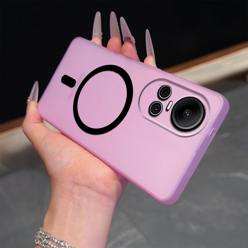 Frosted Semi Clear Magnetic Phone Case for OPPO Reno10pro 5G,Reno10 5G Soft TPU Shockproof Cover
