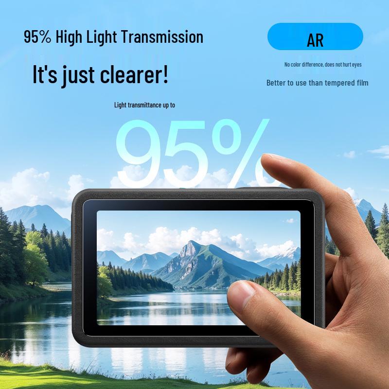 Anti-Reflective Tempered AR Film for DJI Action 5 Pro/Action 4/3 Cameras