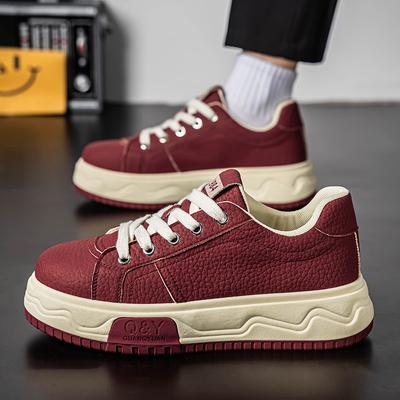 Nuove scarpe nere in pelle spessa con plateau per studenti, sportive e da tempo libero, per l'inverno