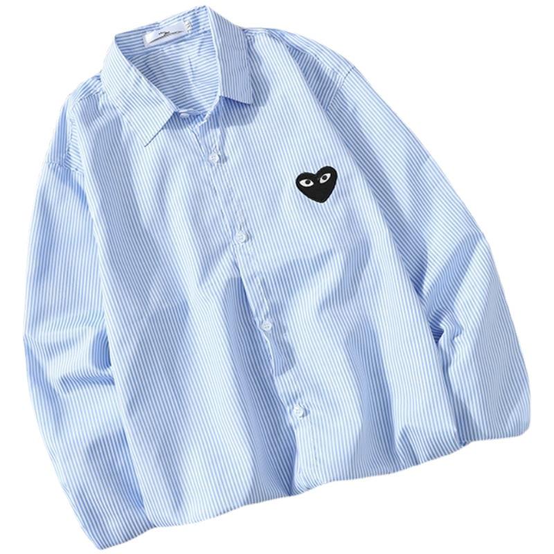 2023 Summer Unisex Striped Long Sleeve Lightweight Love Shirt