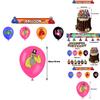 Kid's Birthday Party Supplies Gorilla Tag Theme With Balloons, Cake Toppers And Hanging Decorations