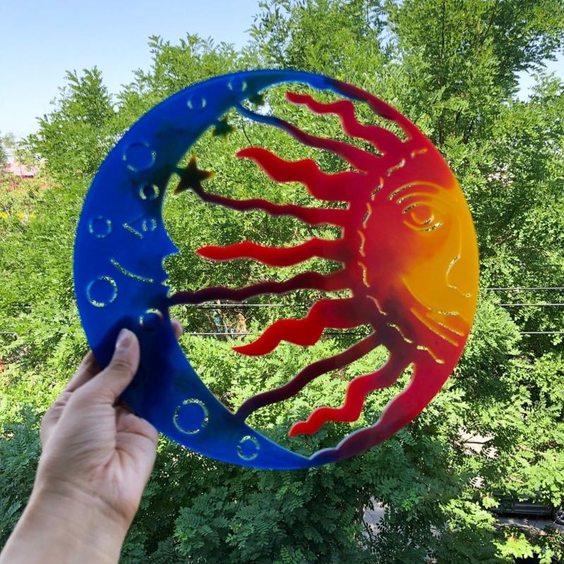 Silicone Molds Silicone Pendant Molds Moon and Sun Shape Wall Hanging Decors Mold Resin Crafting Moulds for Crafting