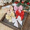 New Sequin Christmas Bow Tree Pendant Decoration