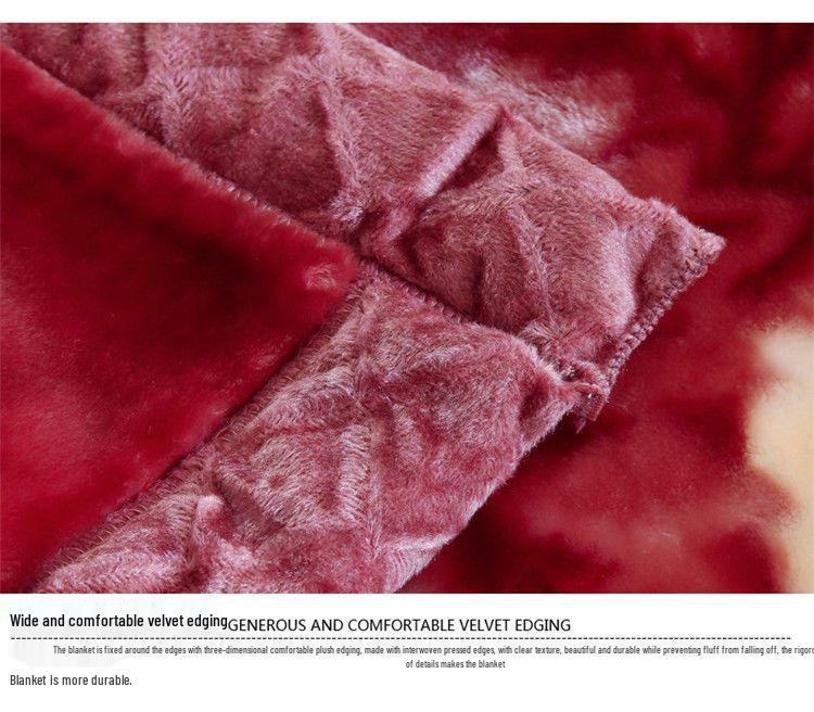 G5Z Double Layer Thickened Raschel Blanket - Cozy Autumn/Winter Quilt for Couples or Wedding Cover