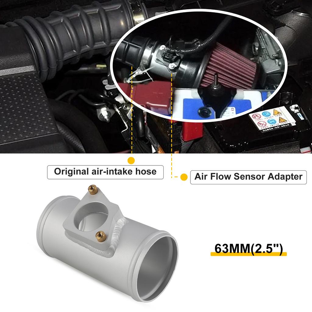 EPAA02G10K63  2"/2.5"/3" MAF Mass Air Flow Sensor Mount Adapter Pipe Tube Flange Base For Nissan For Honda For Ford