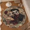 Jo-ker Floral Portrait Round Rug for Livingroom,Bedroom, Palyroom, Chair Rug, Area rug, Circle Carpet, Large Size Fan Christmas gift