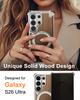 Oatsbasf Stand Phone Case for Samsung Galaxy S26 Ultra with 360°Rotation Grip Ring Drop Proof Phone Case Solid Wood Back Cover