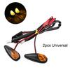 2pcs LED Motorcycle Flush Mount Turn Signal Light Motorbike Indicator Lamp Amber