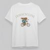Women's Plus Size Trend Soft Classic T-Shirt Dog On Bike Design 100% Cotton Tee