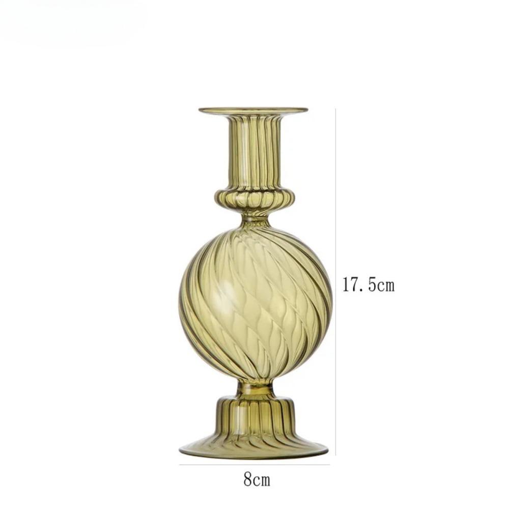 Luxuriöser nordischer farbiger Kerzenständer Hochzeit Tischplatte Glas Borosilikat Kerzenhalter für Party Geburtstag Heimdekor