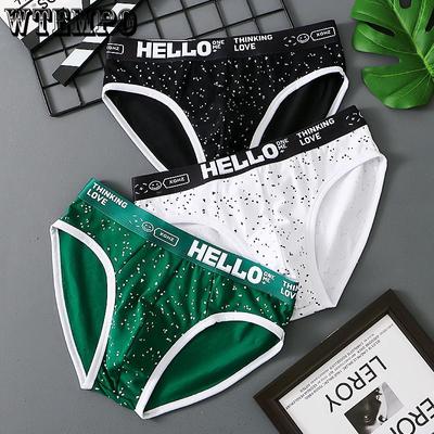 Men's Triangle Underwear for High School Student Pure Cotton Underwear for Young Student Loose and Comfortable