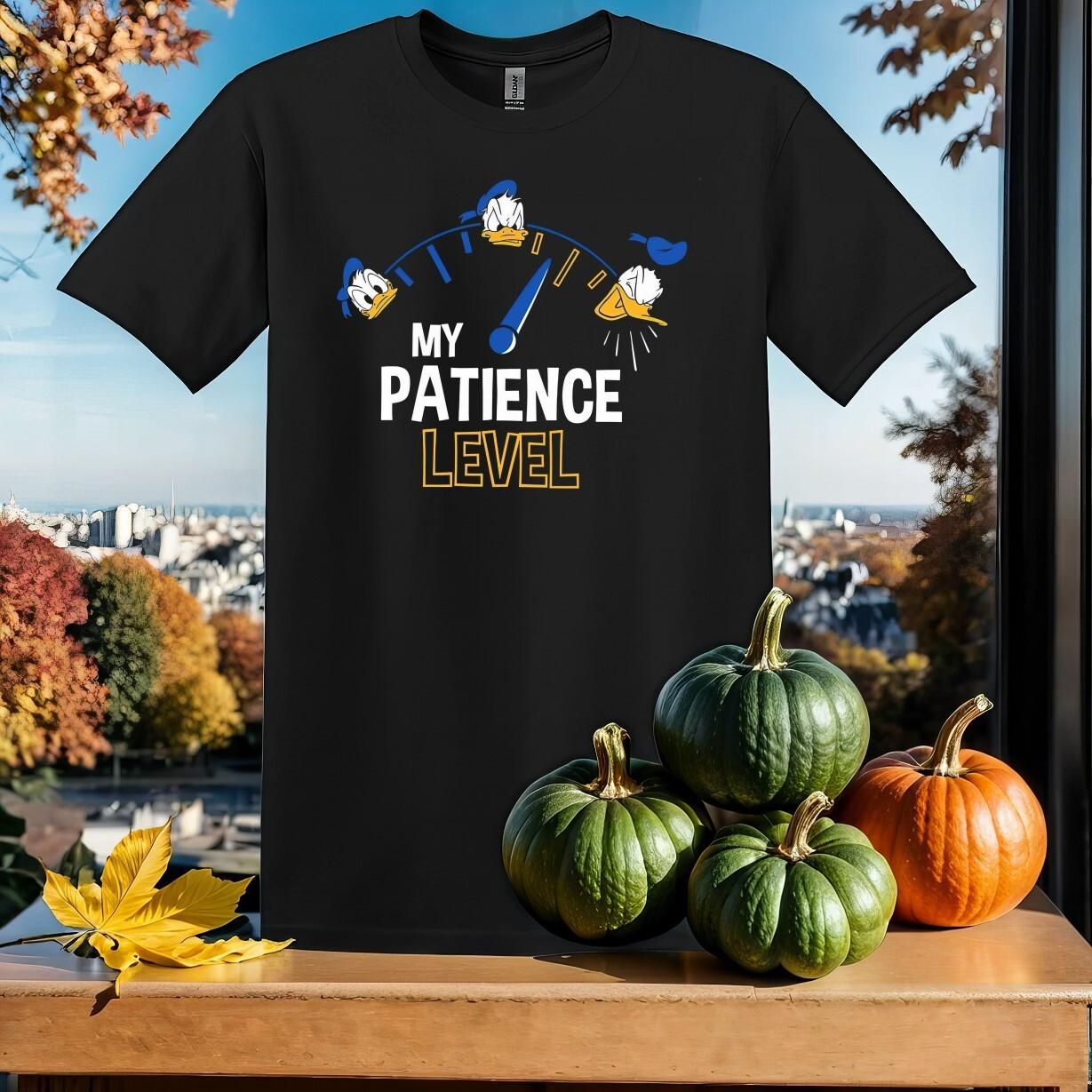 My Patience Level Donald Duck T-shirt T shirt Men Women Unisex Tshirt SY544 L