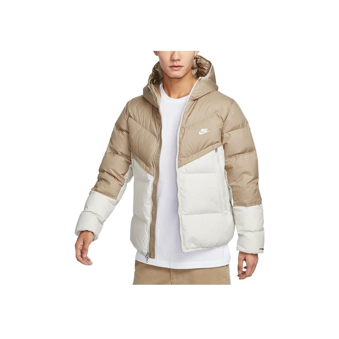 

Nike Sportswear Storm-FIT Windrunner Ветровка с капюшоном на молнии Теплая куртка пуховик с длинным рукавом Мужская куртка Хаки DV1132-247 S