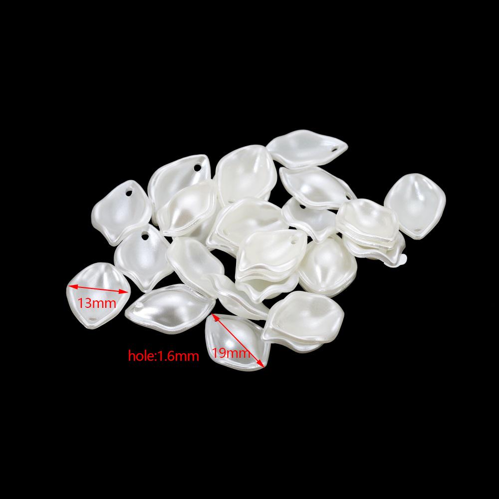 20 stuks/partij Acryl Bloemvormig Imitatie Parelkralen Bedeltjes Kralen Ketting Armband Decoratie Voor Doe-het-zelf Sieraden Maken Onderdelen