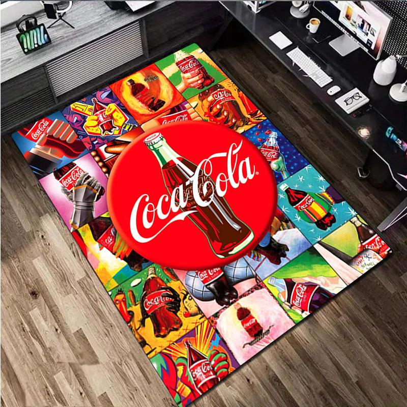 Coca Cola Print Rug - Home Decoration Carpet For Living Room Bedroom Flooring Computer Chair Area Rug