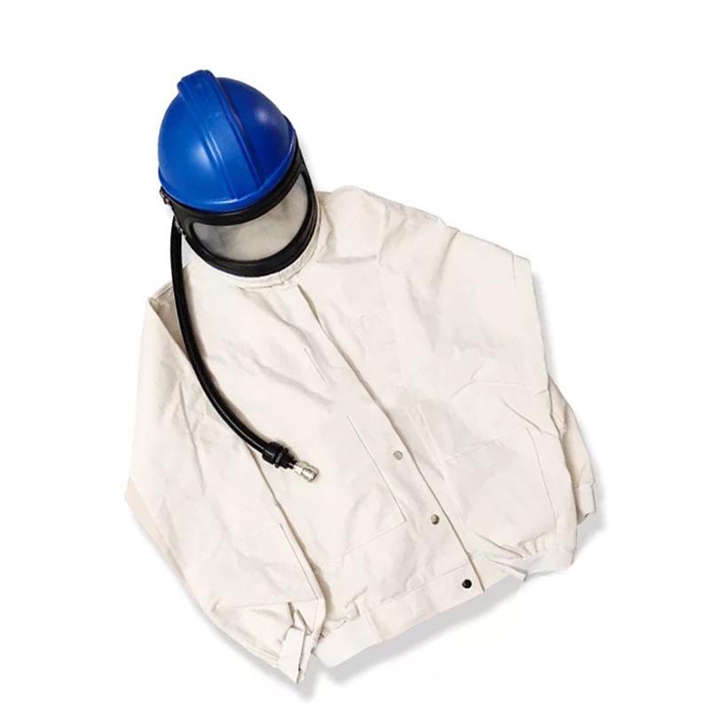 Air-Conditioned Sandblasting Helmet & Protective Suit with Oxygen Supply, Activated Carbon Filter, and Temperature Regulator