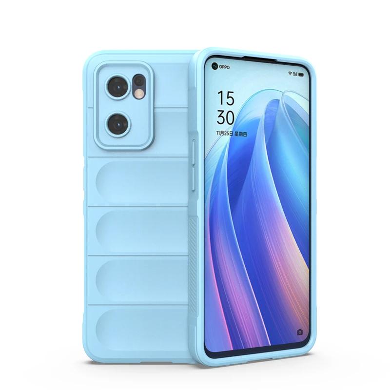 Hülle für OPPO Reno7 Reno 7 Pro 5g Globale Rückseite Telefonhülle Flüssigsilikon Stoßfeste Panzerhüllen Funda Coque