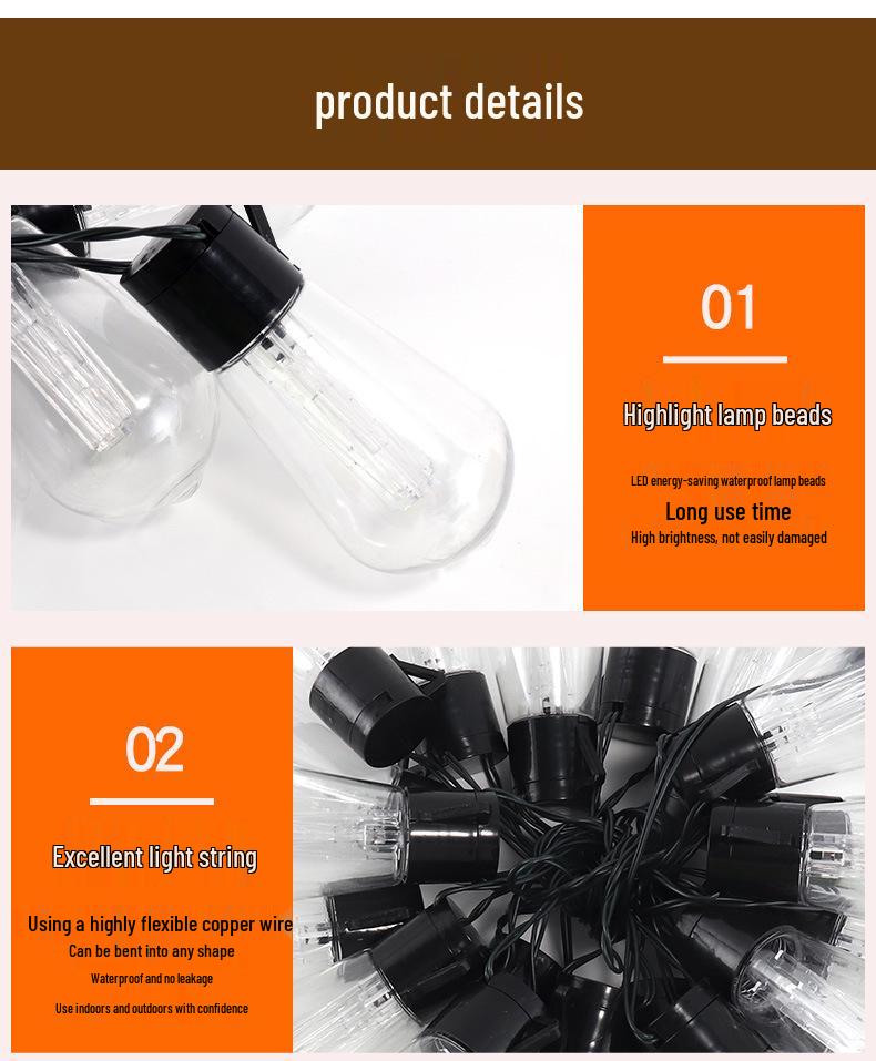 Waterproof Solar Edison Bulb Lights: Outdoor & Camping Retro Decor