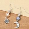 Nuovi Orecchini Pendenti Personalizzati Creativi con Intaglio Luna e Stelle, Accessori da Festa Stile Etnico Retrò da Donna Regali