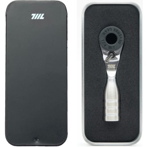 

711L Mini Ratchet Wrench - One of the world s smallest 1/4-inch ratchet wrenches for tight spaces - Attaches to any hex head extension