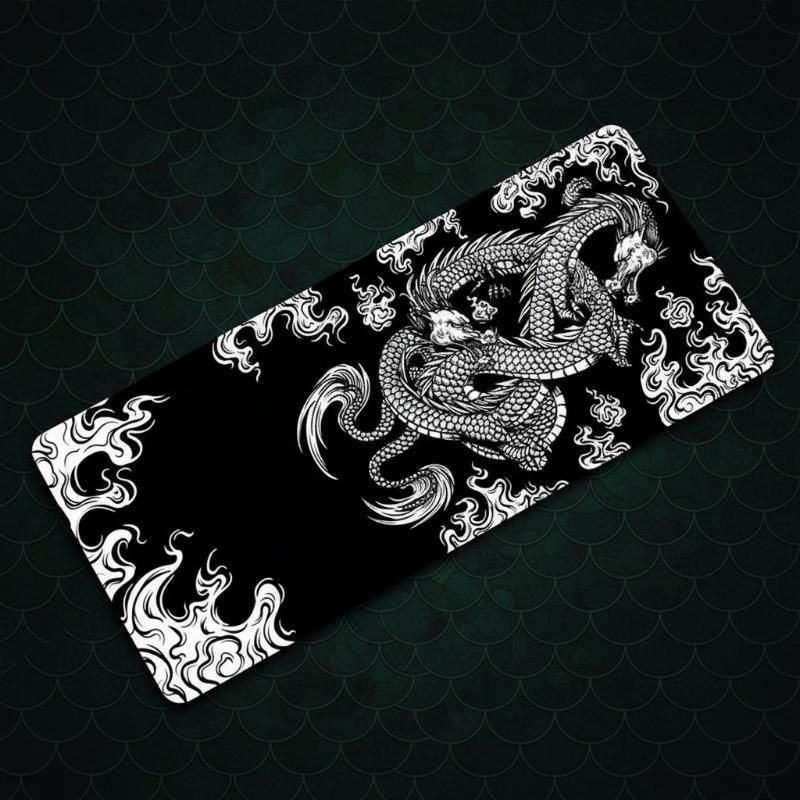Tapis de Souris Gaming Large Dragon Japonais XXL Tapis de Souris Gamer Clavier Sur la Table Tapis de Bureau Vitesse Anime 60*30cm Tapis de Souris