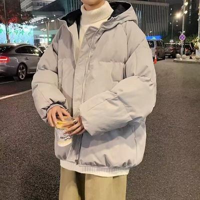 Men's Plus Size Thickened Cotton Winter Jacket - Hong Kong Style Outerwear for Teenagers