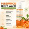 Persimmon Shower Gel Body Wash Cleansing Skin Foamy Rich Deodorant Natural Extract Moisturizing Men Women