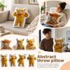 50cm abstract cow-shaped throw pillow