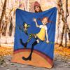 Coperta in Flanella di Pippi Calzelunghe Morbida Calda per Tutte le Stagioni, Design per Campeggio, Viaggio in Auto, Escursionismo Divano, Letto, Ufficio Regalo Perfetto per Feste