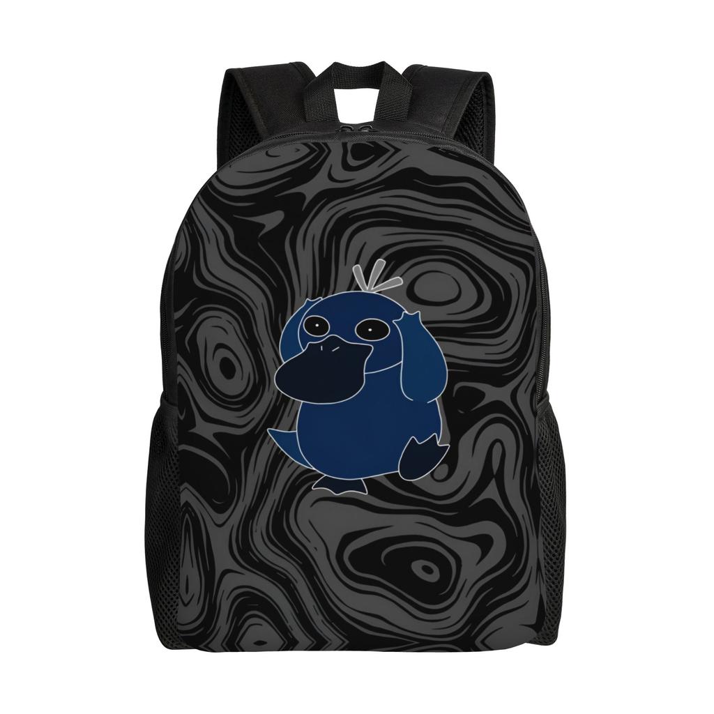 Personalized P-Psyducks Backpack Men Women Casual Bookbag for College School Manga Bags