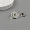 Cartoon Snail Gold Brooch Flat Cut Badge Daily Wear Men's Suit Shirt Accessories