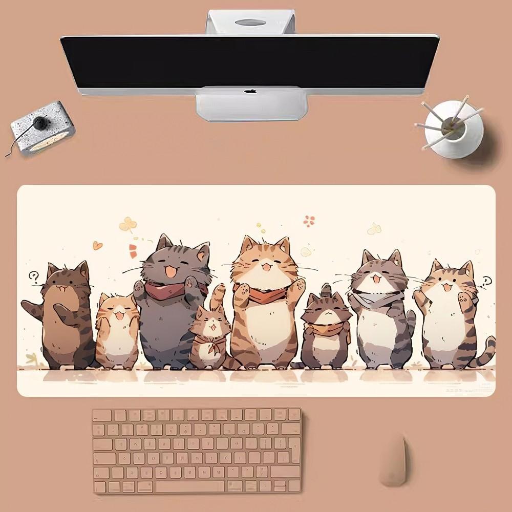 Cute Cat Mousepad Large Gaming Compute Gamer PC Keyboard Mouse Mat