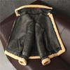 Thickened Lambswool Genuine Leather Fur Coat Men B3 Flight Jacket Large Size Warm Winter Outwear